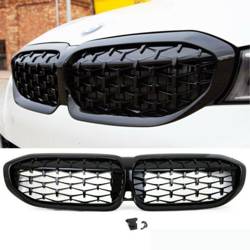 Grill Bmw G20 G21 19- glossy black diamond abs