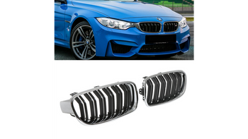 Grill sportowy podwójne żeberka Chrome & Black BMW 3 F30 F31 2011-2019