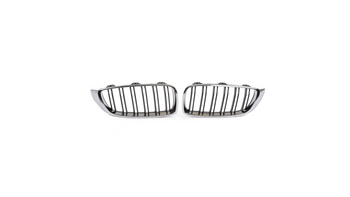 Grill sportowy podwójne żeberka Chrome & Black  BMW 4 (F32, F82) Coupe (F33, F83) Cabrio (F36) Gran Coupe 2013-2021