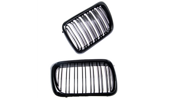 Grill sportowy podwójne żeberka Gloss Black BMW 3 E36 Compact Facelift 1996-1999