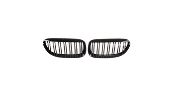 Grill sportowy podwójne żeberka Gloss Black BMW 6 E63 E64 2003-2010