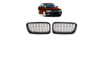 Grill sportowy podwójne żeberka Gloss Black BMW 7 E38 1994-2001