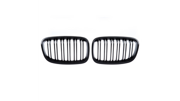 Grill sportowy podwójne żeberka Matt Black BMW 1 F20 F21 przed liftem 2011-2015