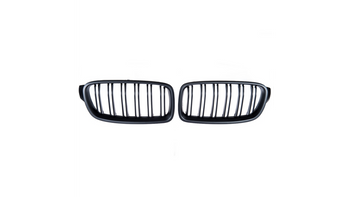 Grill sportowy podwójne żeberka Matt Black BMW 3 F30 F31 2011-2019