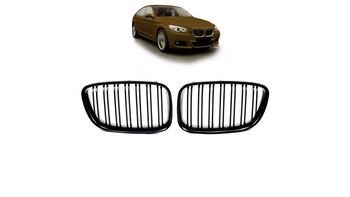 Grill sportowy podwójne żeberka Matt Black BMW 5 F07 2013-2017