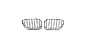 Grill sportowy pojedyncze żeberka Chrome & Matt Silver BMW X5 E53 Facelift 2003-2007