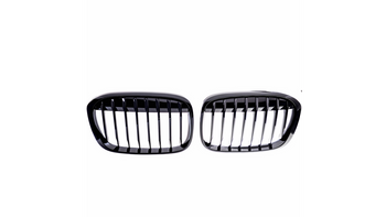 Grill sportowy pojedyncze żeberka Gloss Black BMW X1 F48 przed liftem 2015-2019