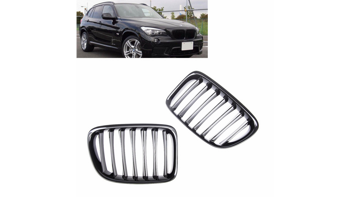 Grill sportowy pojedyncze żeberka Gloss Czarny BMW X1 E84 2009-2015