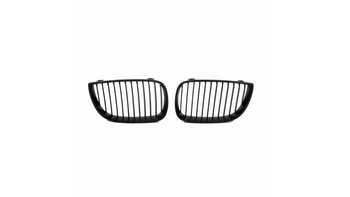 Grill sportowy pojedyncze żeberka Matt Black BMW 1 E81 E82 E87 E88 przed liftem 2004-2007