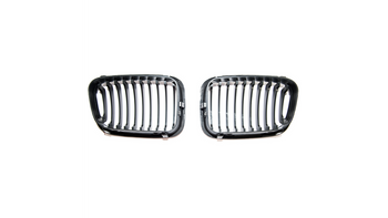 Grill sportowy pojedyncze żeberka Matt Black BMW 3 E46 Compact przed liftem 1998-2001