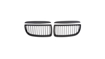 Grill sportowy pojedyncze żeberka Matt Black BMW 3 E90 E91 przed liftem 2005-2008