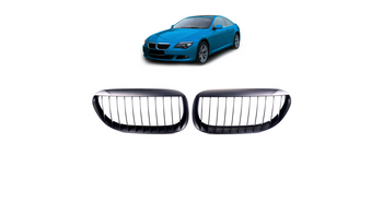 Grill sportowy pojedyncze żeberka Matt Black BMW 6 E63 E64 2003-2010