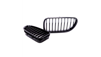 Grill sportowy pojedyncze żeberka Matt Black  BMW 6 (F13) Coupe (F12) Cabrio (F06) Gran Coupe 2011-2018