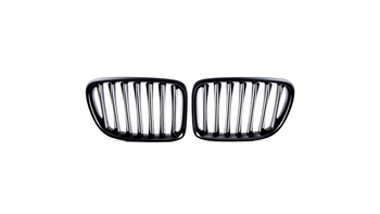 Grill sportowy pojedyncze żeberka Matt Black BMW X1 E84 2009-2015