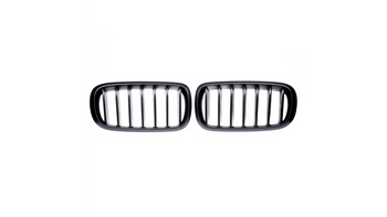 Grill sportowy pojedyncze żeberka Matt Black BMW X5 F15 F85 X6 F16 F86 2013-2018