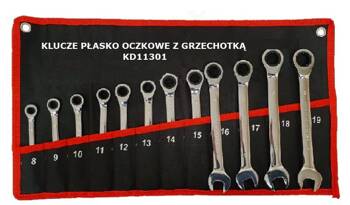 KLUCZE PŁASKO-OCZKOWE 12el. KD11301