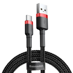 Kabel USB na USB-C Baseus Cafule 2A 2m czerwono-czarny