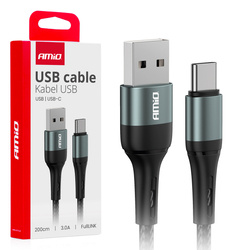 Kabel do ładowania USB-A - USB-C 3A 200cm FullLINK AMIO-03912