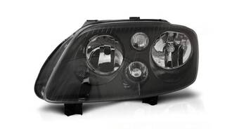 Lampa lewa reflektor black do vw touran caddy