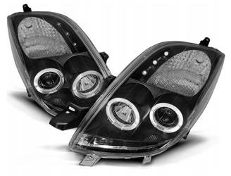 Lampy reflektory Toyota Yaris 06-09 ringi black