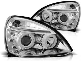 Lampy reflektory przednie nowe RENAULT CLIO II 01-05 RINGI CHROM