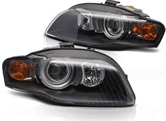 Lampy reflektory xenon black do AUDI A4 B7 04-08