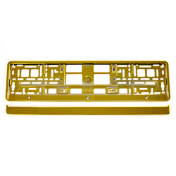 Ramka tablicy rejestracyjnej metalizowana złota AMIO-71457/01170ZL