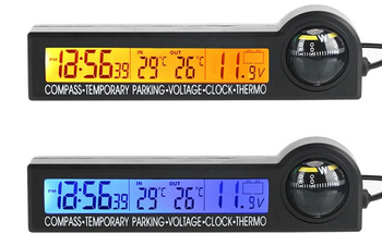 Stacja pogody termometr z voltomierz i kompasem ec68