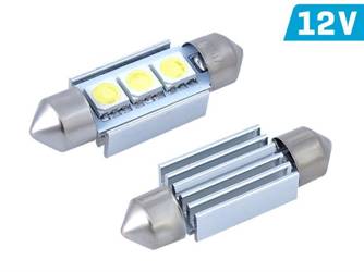 Żarówka VISION Festoon SV8.5 36mm 12V 3x 5050 SMD LED, CANBUS, biała, 2 szt.