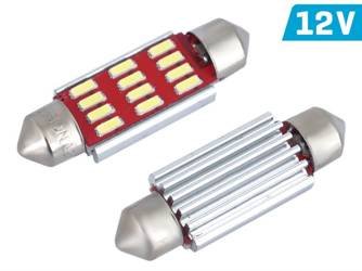 Żarówka VISION Festoon SV8.5 39mm 12V 12x 4014 SMD LED, CANBUS, biała, 2 szt.