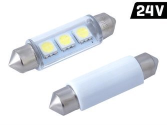 Żarówka VISION Festoon SV8.5 41mm 24V 3x 5050 SMD LED, biała, 2 szt.