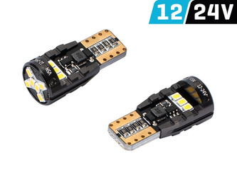 Żarówka VISION W5W (T10) 12/24V 12x 2016 SMD LED, CANBUS, biała, 2 szt.