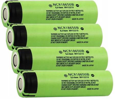 4x ogniwo panasonic akumulator 3400mah ncr18650b