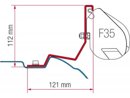 Adapter do markizy do samochodu Kit Mercedes Viano, Viano Marco Polo, Mercedes Vito, Mercedes V Class F35 PRO - Fiamma