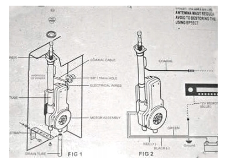 Antena elektryczna wysuwana automatyczna adaptery