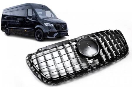 Atrapa PANAMERICANA Mercedes Sprinter W907 srebrna 2018-