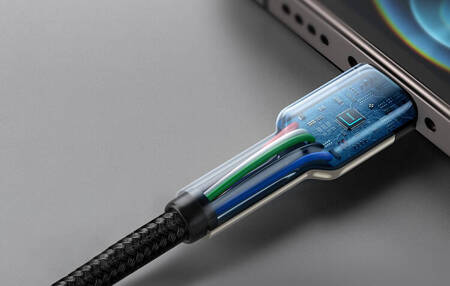 BASEUS Kabel USB-C do Lightning Baseus Cafule, PD, 20W, 100 cm czarny