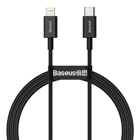 BASEUS Kabel USB-C do Lightning Superior Series, 20W, PD, 100 cm czarny