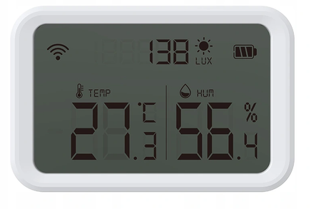 Czujnik temperatury wilgotności światła TUYA WIFI