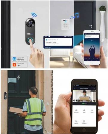 Domofon Kamera Dzwonek FHD WIFI TUYA Czujnik Ruchu