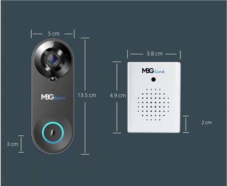 Domofon Kamera Dzwonek FHD WIFI TUYA Czujnik Ruchu