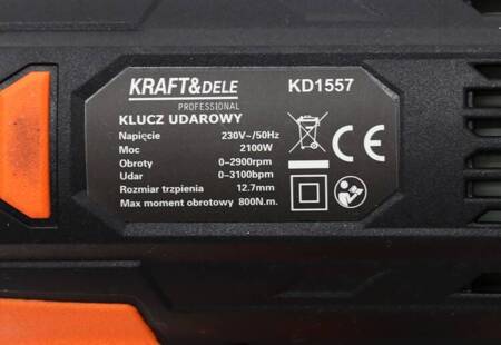 ELEKTRYCZNY KLUCZ UDAROWY 2100W 1/2" KD1557