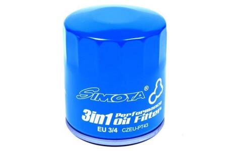 Filtr oleju Simota EU 3/4 TOYOTA, CHRYSLER, LEXUS, FORD, AUDI, MAZDA, PEUGEOT, SAAB, BMW, VOLKSWAGEN, VOLVO, MERCEDES OF-001