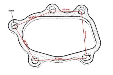 Flansza downpipe GT25 GT28 SR20DET GT2871 GT2860RS