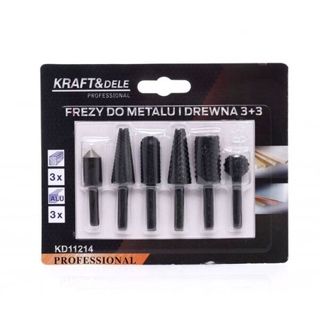 Frezy do metalu i drewna 3+3 KD11214