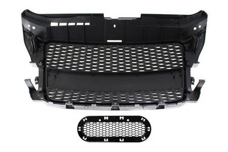 GRILL AUDI A3 8P RS-STYLE SILVER-BLACK (07-12)