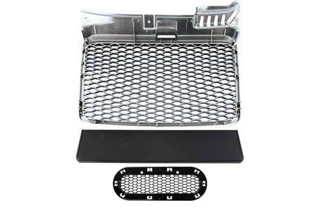 GRILL AUDI A4 B7 RS-STYLE CHROME-BLACK (04-08)