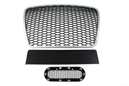 GRILL AUDI A6 C6 RS-STYLE MATT SILVER-BLACK (09-11)