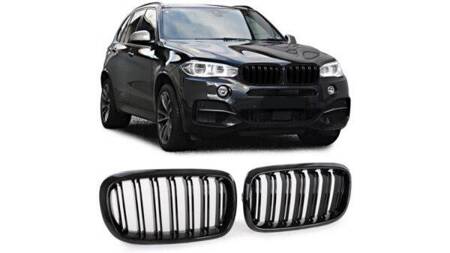 GRILL BMW F15 F16 GLOSSY BLACK 13-18 NERKI DOUBLE