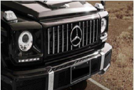 GRILL MERCEDES BENZ W463 G63 LOOK SHINY BLACK (90-18)